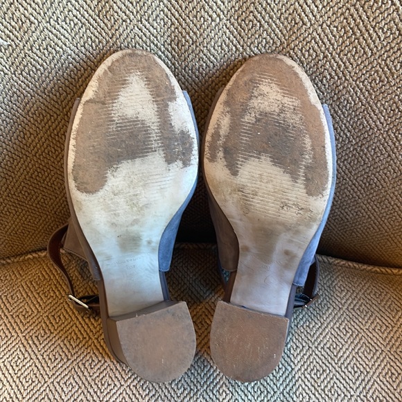 Steve Madden Gray Carnabi Block Heel Peep Toe Heels, 8M - Picture 3 of 10